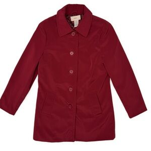Merona Red Notched Lapel Peacoat Blazer Back‎ View Jacket Size Small